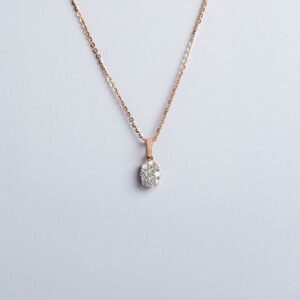 Minimalist Diamond Cluster Pendant Set
