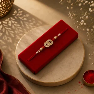 Premium Twin Circle Elegance Rakhi