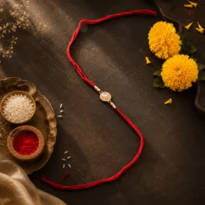 Premium Golden Radiance Traditional rakhi