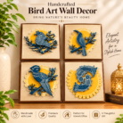Handcrafted Bird Art Wall Decor