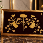 Luxurious Gold Embroidered Lotus Display